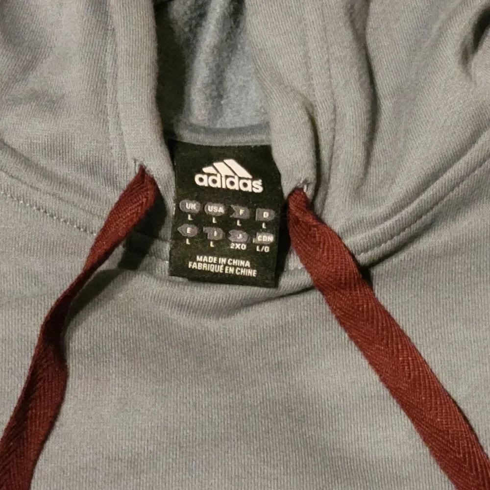 MENS SIZE L. ADIDAS HOODIE.